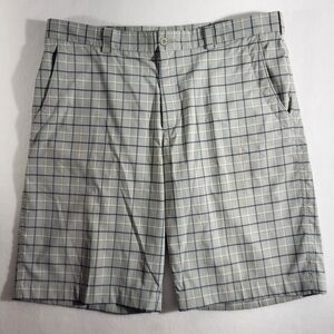 Nike Golf Mens Size 38 Gray Plaid Golf Shorts